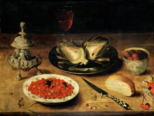 Stilleven met een artisjok